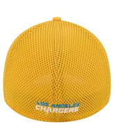 New Era Men's Gold Los Angeles Chargers Linear 39THIRTY Flex Hat