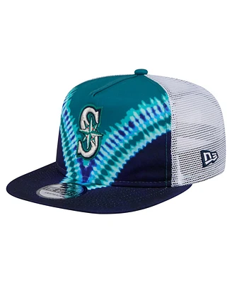 New Era Men's Seattle Mariners Tie-Dye Golfer Trucker Adjustable Hat
