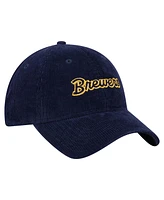 New Era Women's Navy Milwaukee Brewers Corduroy 9TWENTY Adjustable Hat