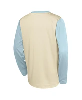 Nike Big Boys and Girls Tan San Antonio Spurs 2024/25 City Edition Pregame Performance Long Sleeve Shooting T-Shirt