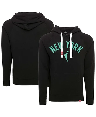 Sportiqe Men's and Women's Heather Black New York Liberty Olsen Tri-Blend Pullover Hoodie