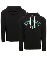 Sportiqe Men's and Women's Heather Black New York Liberty Olsen Tri-Blend Pullover Hoodie