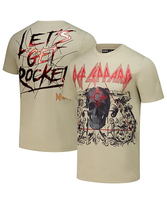 Freeze Max Men's Tan Def Leppard Let's Get Rocked T-Shirt