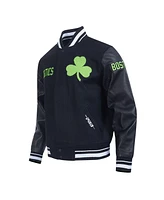 Pro Standard Men's Black Boston Celtics 2024/25 City Edition Wool Varsity Full-Zip Jacket