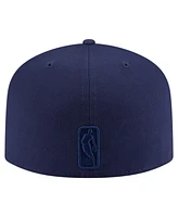 New Era Men's Navy Philadelphia 76ers Colorpack A-Frame Pinch Front 59FIFTY Fitted Hat