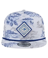 New Era Men's White Toronto Blue Jays Printed Island Golfer Snapback Hat