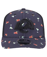 New Era Men's Navy/Black Los Angeles Rams Adventure Drinks Pattern 9SEVENTY Stretch Snap Hat