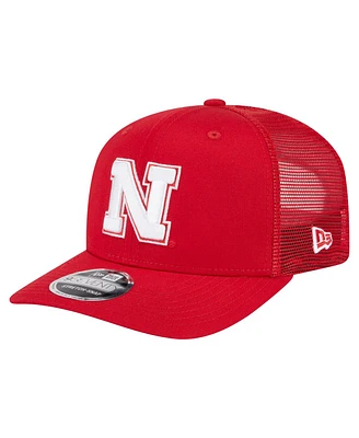 New Era Men's Scarlet Nebraska Huskers Primary 9SEVENTY Trucker Stretch Snap Hat