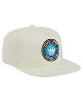 New Era Men's Cream Charlotte Fc 2025 Kickoff Snapback Golfer Hat
