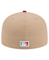 New Era Men's Tan Pensacola Blue Wahoos Copa de la Diversion 59FIFTY Fitted Hat