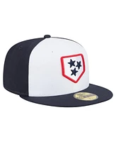 New Era Men's White/Black Nashville Sounds Authentic Collection 59FIFTY Fitted Hat