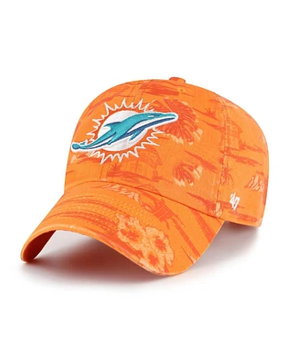 '47 Brand Men's Orange Miami Dolphins Fiji Clean Up Adjustable Hat