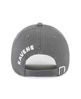 '47 Brand Women's Gray Baltimore Ravens Bright Side Clean Up Adjustable Hat