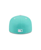 New Era Men's Turquoise Biloxi Shuckers theme Nights 59FIFTY Fitted Hat