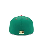New Era Men's Green Akron RubberDucks theme Nights 59FIFTY Fitted Hat