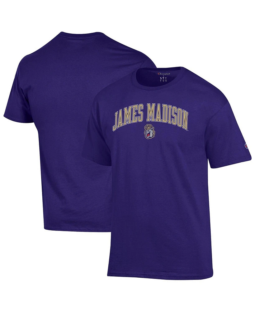 Champion Men's Purple James Madison Dukes Arch Over Logo T-Shirt