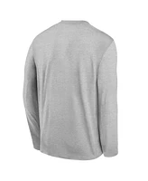 Nike Big Boys and Girls Heather Gray Philadelphia Eagles 2024 Nfc Champions Locker Room Trophy Collection Long Sleeve T-Shirt