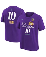 Nike Big Boys and Girls Kelsey Plum Purple Los Angeles Sparks Explorer Edition Name Number T-Shirt