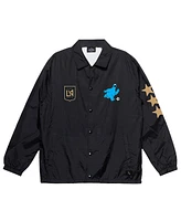 Peace Collective x Sesame Street Big Boys and Girls Black Lafc Full-Snap Coaches Jacket