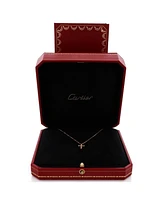 Pre-Owned Cartier Cross Pendant Necklace 18K Rose Gold with Diamonds