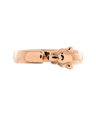 Pre-Owned Cartier 7mm Panthere de Cartier Band Ring 18K Rose Gold with Onyx and Tsavorite