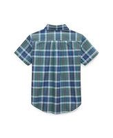 Polo Ralph Lauren Toddler and Little Boys Plaid Oxford Short Sleeve Shirt