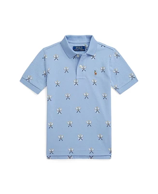 Polo Ralph Lauren Toddler and Little Boys Tennis Print Mesh Shirt