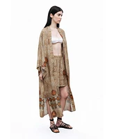 Nocturne Women's Mosaic Patterned Kimono