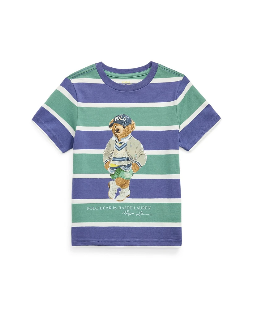 Polo Ralph Lauren Toddler and Little Boys Bear Striped Jersey T-Shirt