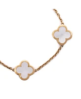 Pre-Owned Van Cleef & Arpels Pure Alhambra 4 Motifs Bracelet 18K Gold with Mother of Pearl