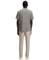 Boss by Hugo Men's Grid Pattern Mercerized-Cotton T-Shirt