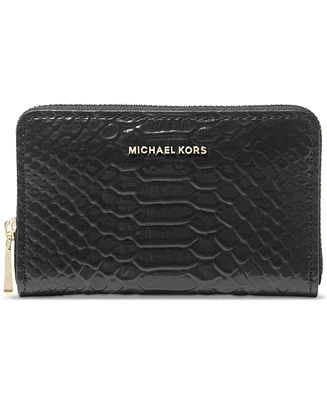 Michael Kors Jet Set Small Leather Zip Around Card Case
