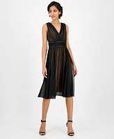 Connected Petite Sleeveless Chiffon Midi Dress