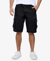 X-Ray Men's Belted Snap Detail Cargo Shorts