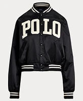 Polo Ralph Lauren Women's Logo Satin Bomber Jacket