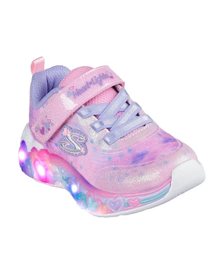 Skechers Toddler Girls S-Lights: Eternal Heart Lights Light-Up Fastening Strap Casual Sneakers from Finish Line
