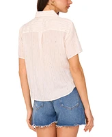 Vince Camuto Women's Sequined Short-Sleeve Shirt