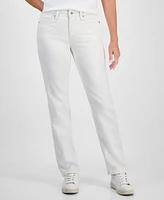 Style & Co Petite Mid-Rise Straight-Leg Denim Jeans, Exclusively at Macy's