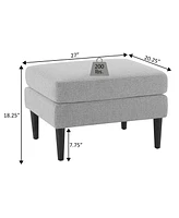 Convenience Concepts 20.25" Designs4Comfort Marlow Mid Century Ottoman