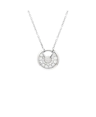 Pre-Owned Cartier Xs Amulette de Cartier Pendant Necklace 18K White Gold and Pave Diamonds