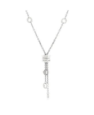 Pre-Owned Bvlgari B.Zero1 3 Charm Necklace 18K White Gold with Diamonds