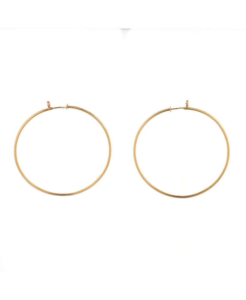 Pre-Owned Tiffany & Co. Elsa Peretti Diamond Hoop Earrings 18K Rose Gold with Diamonds
