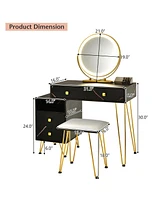 Modern Dressing Table with Storage Cabinet
