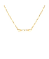 Pre-Owned Tiffany & Co. Fleur de Lis Key Bar Pendant Necklace 18K Gold and Diamonds