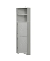 Casainc 61.2"H Tall Corner Bathroom Cabinet with Doors and Adjustable Shelves