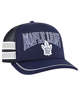 '47 Brand Men's Navy Toronto Maple Leaf's Sideband Stripes Trucker Snapback Hat