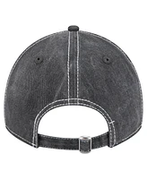 New Era Men's Black Chicago Bulls Pigment Dyed 9TWENTY Adjustable Hat