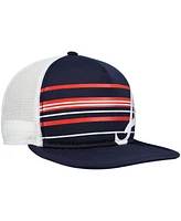 New Era Men's Navy Atlanta Braves A-Frame Trucker 9FIFTY Snapback Hat