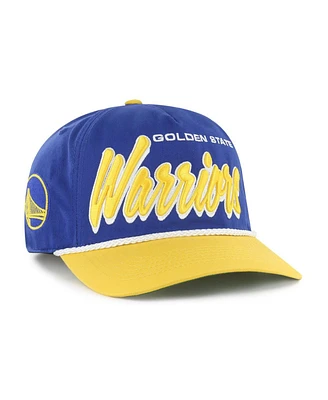'47 Brand Men's Royal/Gold Golden State Warriors Dropshadow Rope Hitch Adjustable Hat