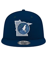 New Era Men's Navy Minnesota Timberwolves State Pride 9FIFTY Snapback Hat